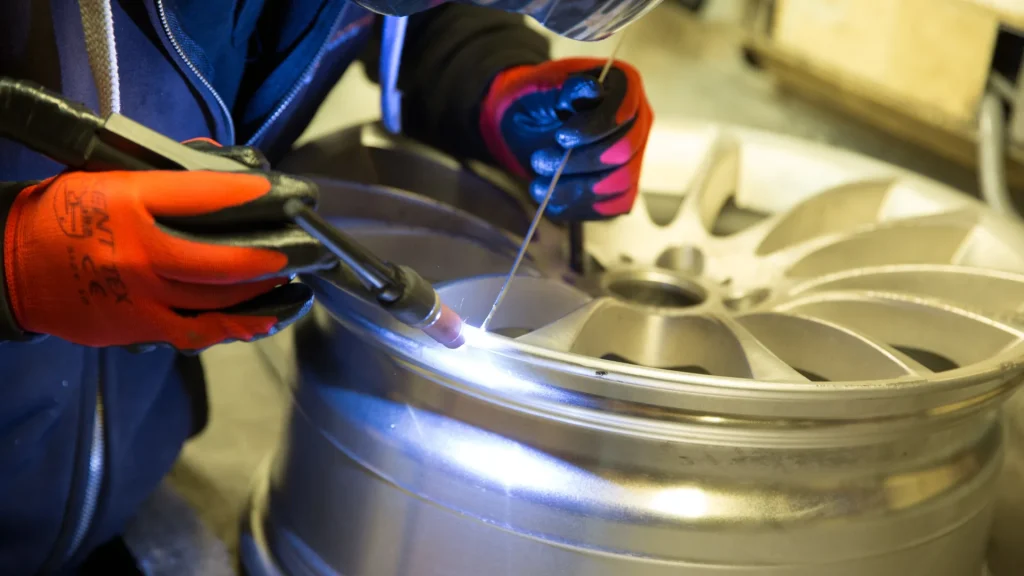 Alloy wheel welding and structural repair at Autoshine Alloy Wheel clinic, Cornwall